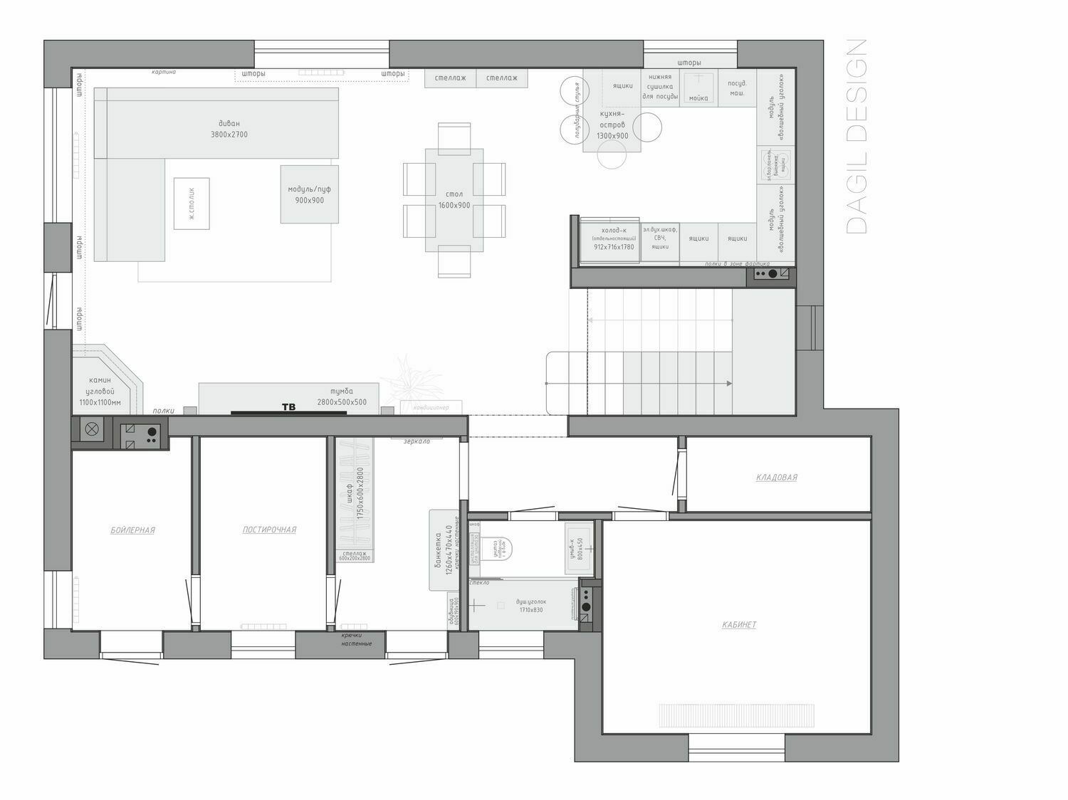 планировка дома 1 этажа