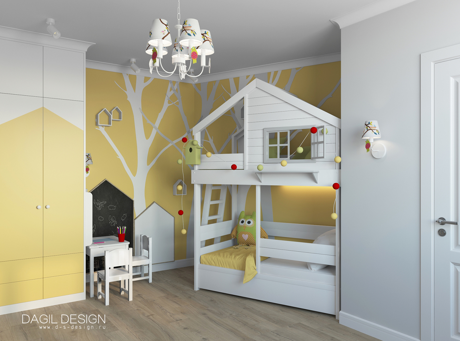 дизайн детской комнаты для девочек долгопрудный